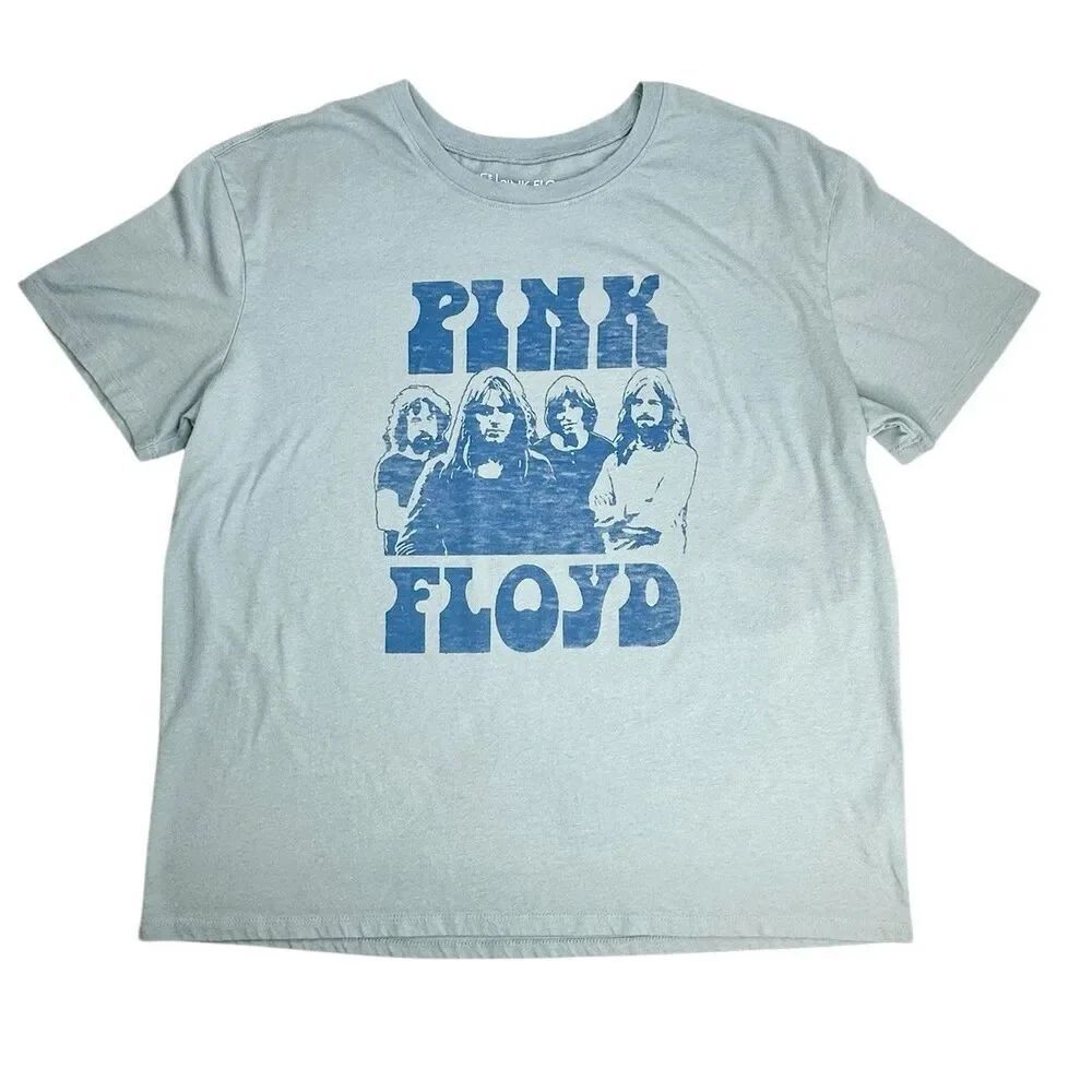 Pink Floyd Light Blue Time And Tru Short Sleeve Graphic T Shirt Women’s Large